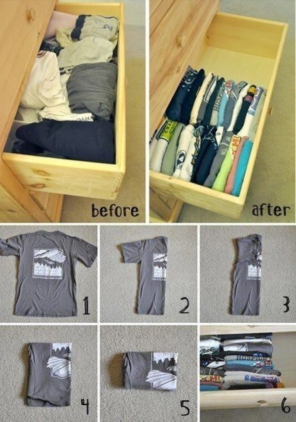 t shirt folding hack